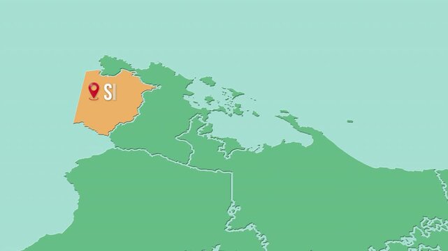 Mapa de Panam&aacute; con divisi&oacute;n pol&iacute;tica resaltando la provincia de Naso Tj&euml;r Di con su capital Sieyic