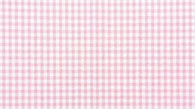 Soft pink and white gingham pattern for textiles with pattern suitable