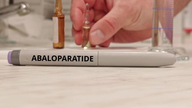 ABALOPARATIDE parathyroid hormone related peptide analogue for osteoporosis with a pen injector