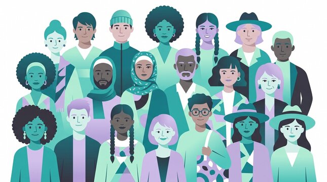 Illustration d&rsquo;un groupe de personnes repr&eacute;sentant la diversit&eacute;