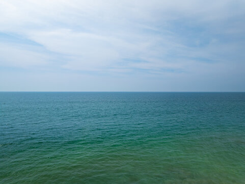 Summer sea in sunny day Drone view landscape nature background