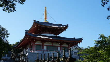 Obraz premium Historic Five-Story Wooden Pagoda of Yagotosan Kosho-ji Temple in Nagoya, Japan