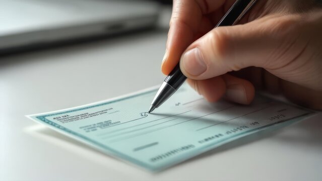 Hand signing a check (1)