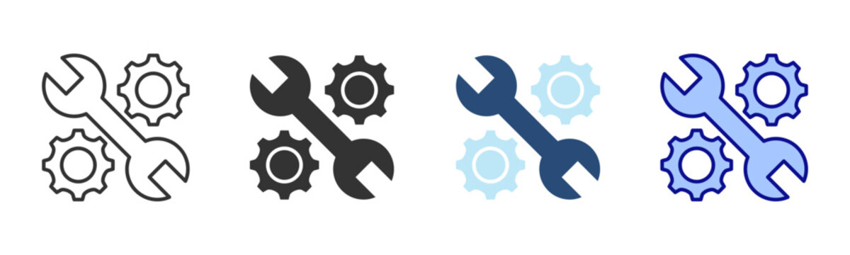 Setup Icon Set. Designed In Multi Style