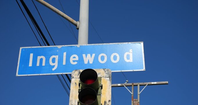 Inglewood California Public Welcome Sign