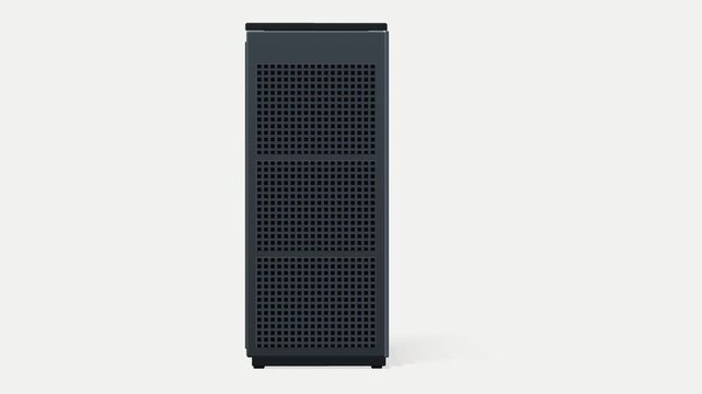 Rotating Data Center Server Rack with Blinking LED Status Lights