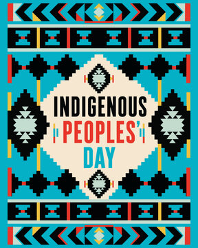 Indigenous Peoples&rsquo; Day Southwest Geometric Pattern Poster