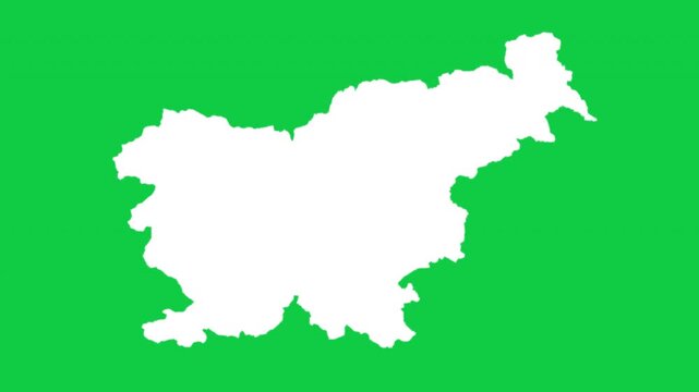 Slovenia wiggle animation map loop green background