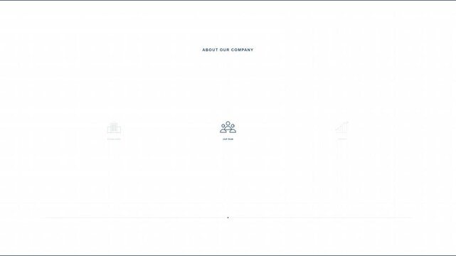 Minimalist Animated Infographic Elements: Icons & Charts on White Background