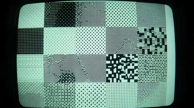 Vintage Halftone Dither PatternPixelated Bitmap Shapes for Graphic Layouts Retro screentone geometric collection featuring cross gradients stippled circles and square arrays for nostalgic