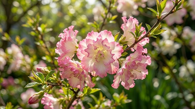 Macro view of bi color spring blossoms with wavy margins flourishing in a sunlit backyard landscape during the vernal season tulip flower spring garden red yellow close-up petal blossom flora plant