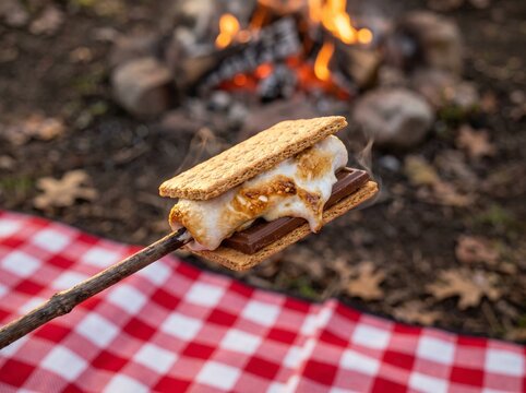 Gooey S'mores with Toasted Marshmallow &ndash; Classic Campfire Treat