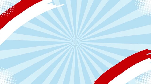 81st Indonesia Independence Day Background with Red White Brush Stroke Vector Illustration
