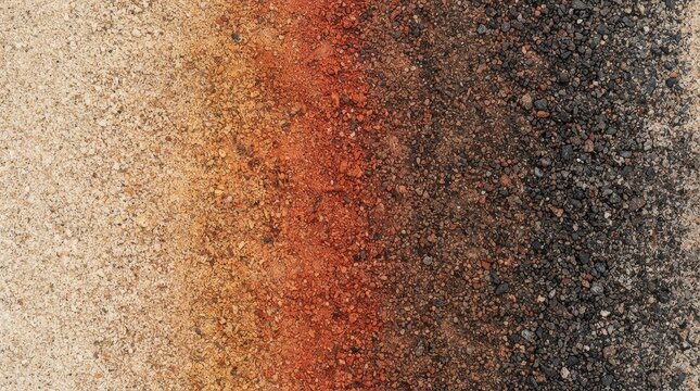 Seamless textured background of natural gravel and earth tones