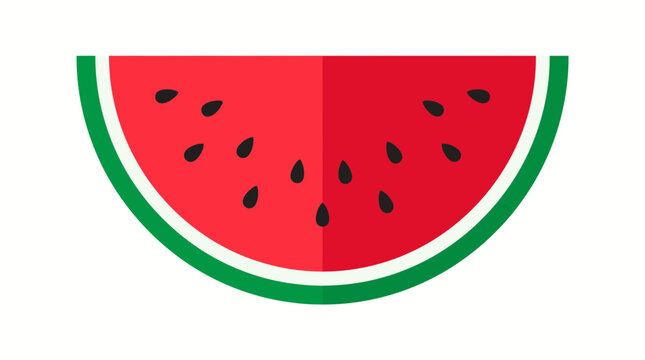 Vector illustration of a fresh watermelon slice, ideal for a summer family picnic, outdoor party, park gathering, barbecue, and seasonal harvest