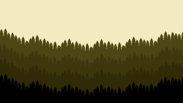 Minimal Forest Silhouette Landscape Background Animation Video