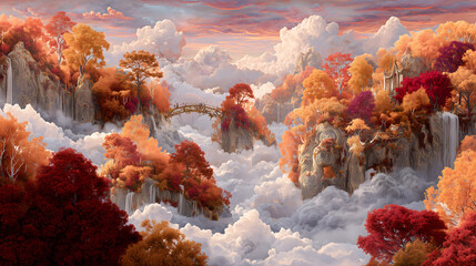 Fototapeta premium Autumn Sea of Clouds Secret Forest