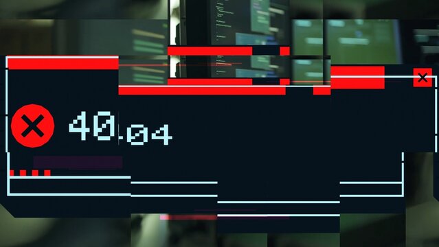 Glitch Abstract Error Transition / 4k Resolution / Horizontal / Part 01