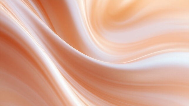 Soft Peach Silk Waves Abstract Background for Beauty Cosmetics