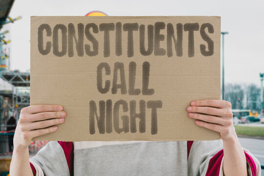 "Constituents Call Night" Residents join remote lawmaker meeting evening. CONSTITUENTS. CALL. NIGHT. RESIDENTS. LAWMAKER.