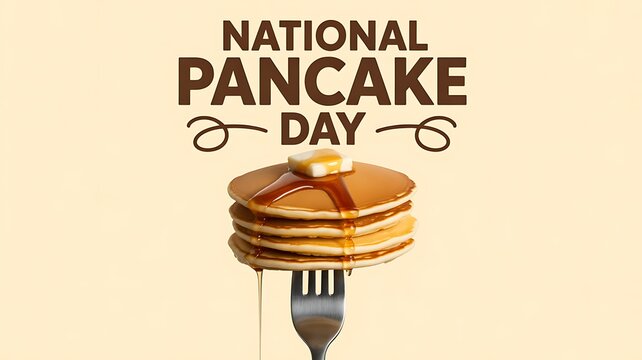Shrove Tuesday Pancake Stack with Bananas and Cherries Holiday Food Design
