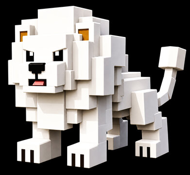 White Blocky Male Lion