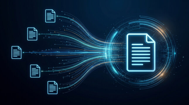 Digital Document Processing and Data Integration with Automated File Consolidation