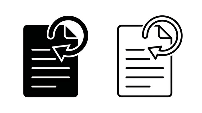 Document icon with circular arrow showing edit or update