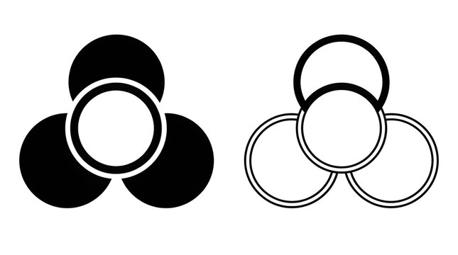 Three overlapping circles venn diagram design