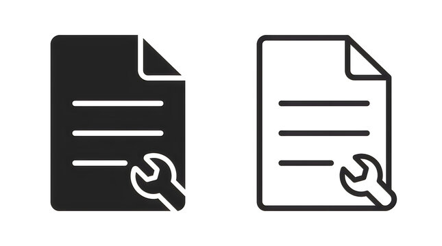 Locked document icon with paperclip