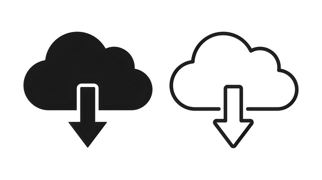 Download cloud icon with arrow pointing down