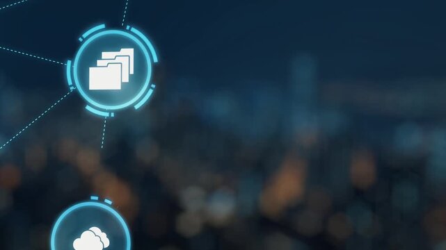 Data recovery icons show backup, data recovery process, and secure restoration. Data recovery ensures system reliability, data recovery protection, and information access. Gist