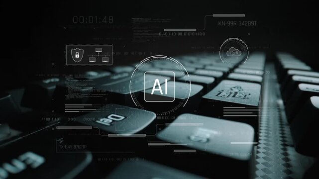AI interface showing how artificial intelligence powers systems. AI Artificial intelligence transforms data, enables automation, and AI artificial intelligence drives innovation. Marrow