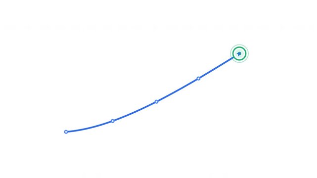 Curve path vector illustration for motion graphics and animation projects