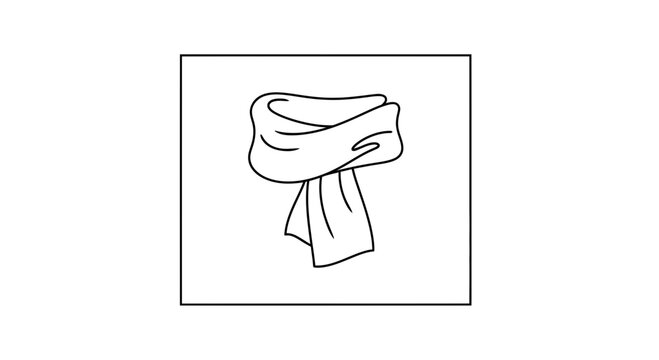simple scarf icon, minimalistic design