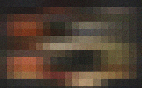 Earthy tone abstract mosaic pattern with dark brown orange and gray pixel blocks for industrial design backdrops