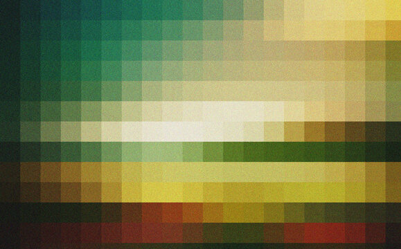 Geometric pattern of forest colors including deep green and earthy brown with warm red accents for creative design