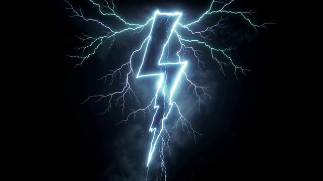 Dynamic video of powerful lightning energy with stunning electric storm visuals and vibrant natural light effects
