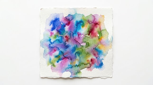 Colorful watercolor abstract splash pattern on white textured paper background with watercolor abstract background colorful painting creative multicolor gradient artistic illustration