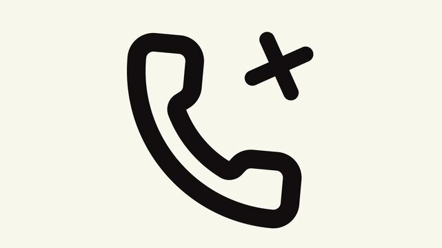 Design with black telephone receiver icon and multiplication cross symbol, suitable for communications, tech, or maththemed projects. Great for icons or logos.