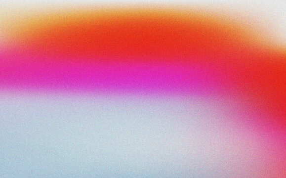Vibrant sunset inspired gradient with red pink and light blue colors and soft grainy texture overlay