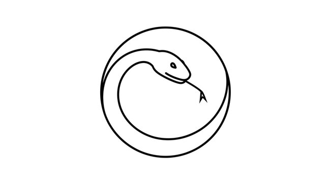 snake curled up in a circle