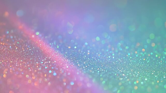 Abstract smooth red gradient background with noise concept. Soft pastel glitter background with sparkling bokeh lights in pink blue and green hues