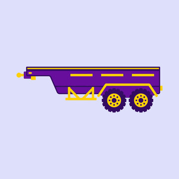 Modern Flatbed Trailer Graphic Design For Commercial Use