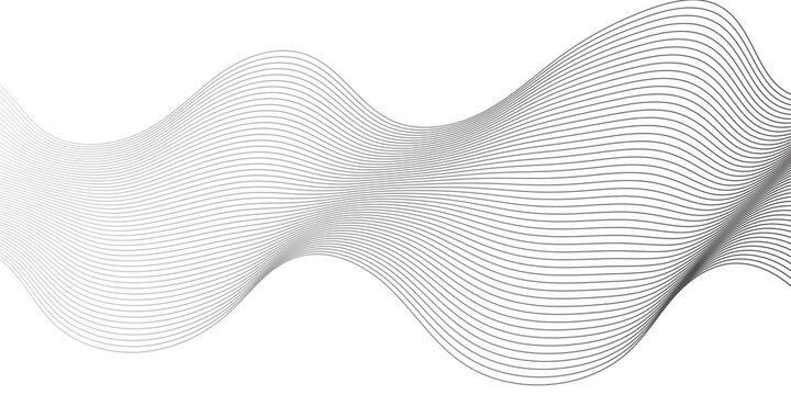 Wave abstract flow swoosh dynamic energy sound tech flow element smooth line design. minimalist futurist music and sound wavy gradient flowing gray isolated background.