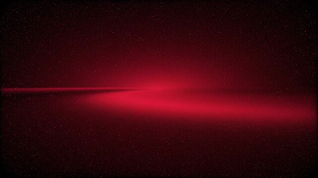 Red glowing cosmic space with scattered stars and bright light streak in the galaxy
