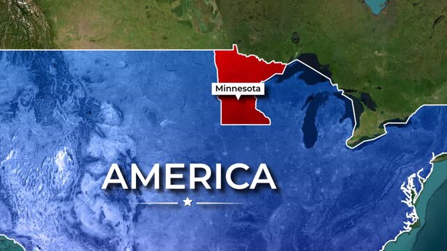 Minnesota Map Highlight Animation, Minnesota State Location Map, Minnesota USA Map