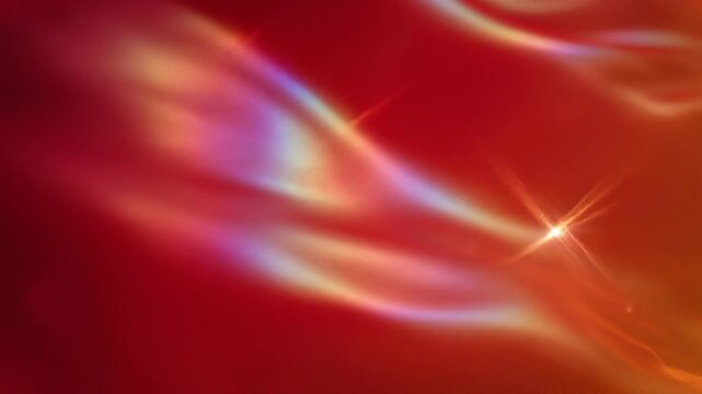 Abstract red and orange light reflections with soft glowing highlights and dreamy bokeh effects