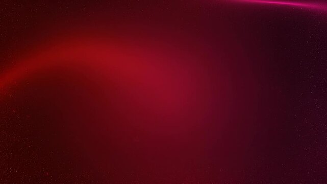 Abstract red and pink glowing light wave with particle background for futuristic technology design