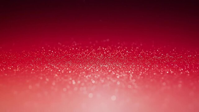 Red glitter background with sparkling bokeh lights for festive and celebration design